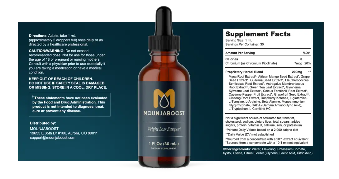 MounjaBoost ingredients overview